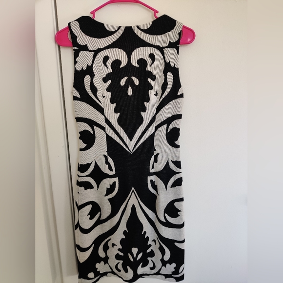 Midi pattern dress, color: black and ash - Picture 1 of 6